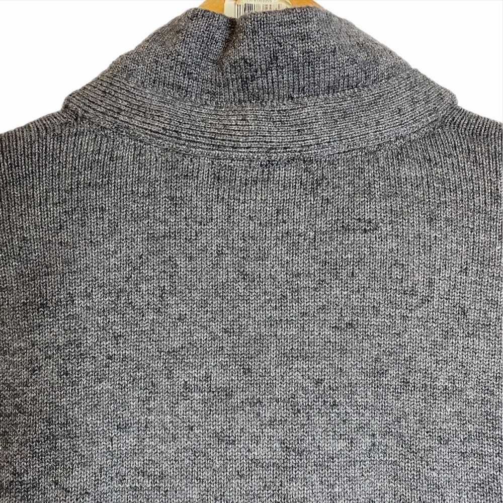 Banana Republic Gray Cotton Knit Sweater Jacket Cardigan Pockets Medium M - Picture 11 of 16